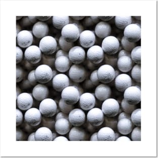 White Golf Balls Posters and Art